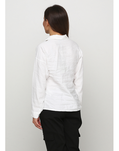 Белая однотонная блузка Vogue демисезонная