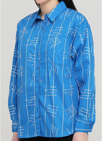 Синя демісезонна блузка New Collection