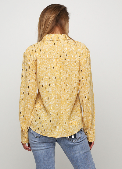 Желтая с рисунком блузка Viola & C демисезонная