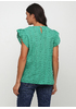 Зеленая однотонная блузка Made in Italy летняя