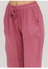 Темно-розовые кэжуал летние укороченные, зауженные брюки Made in Italy