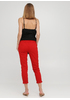 Красные кэжуал летние укороченные, зауженные брюки Moda Italia