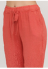 Коралловые кэжуал летние укороченные, зауженные брюки Made in Italy