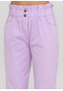 Лиловые кэжуал летние укороченные, зауженные брюки Moda Italia
