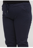 Темно-синие кэжуал летние укороченные, зауженные брюки Moda Italia