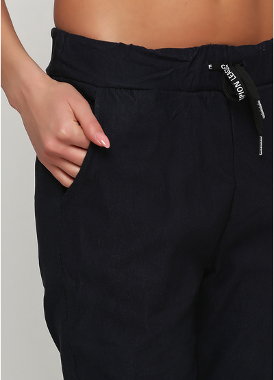 Темно-синие демисезонные зауженные брюки New Collection