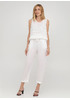 Белые кэжуал летние укороченные, зауженные брюки Made in Italy