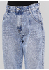 Джинси Miss BonBon вкорочені, завужені однотонні блакитні джинсові бавовна
