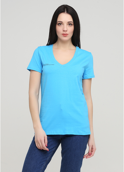 Блакитна літня футболка Made in Italy