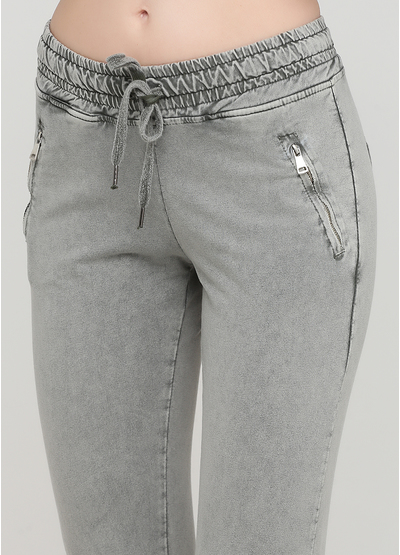 Костюм (світшоти, брюки) Heartless Jeans брючний однотонний сіро-зелений кежуал бавовна, трикотаж