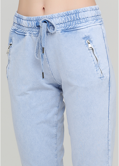 Костюм (світшоти, брюки) New Collection однотонний блакитний спортивний трикотаж, бавовна