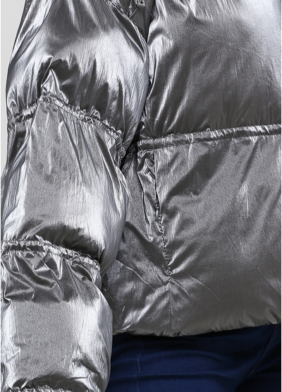 Серебряная зимняя куртка Fly luxury