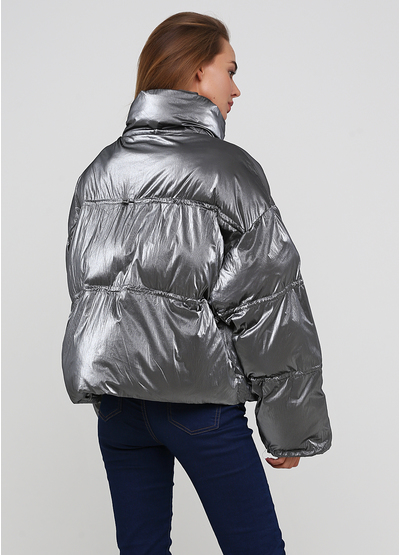 Серебряная зимняя куртка Fly luxury