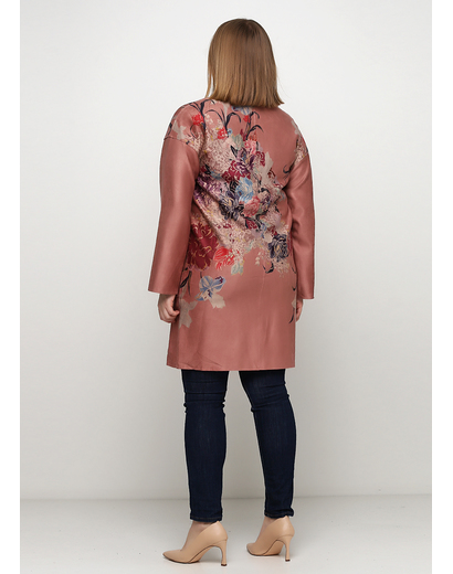 Розово-коричневое демисезонное пальто однобортное Sweet Miss