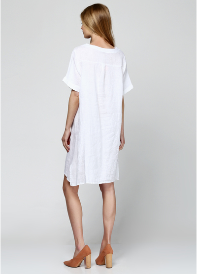 Белое платье короткое Made in Italy