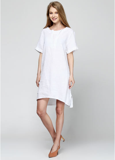 Белое платье короткое Made in Italy