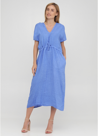 Голубое кэжуал платье Made in Italy однотонное