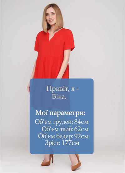 Червона кежуал сукня а-силует Made in Italy однотонна