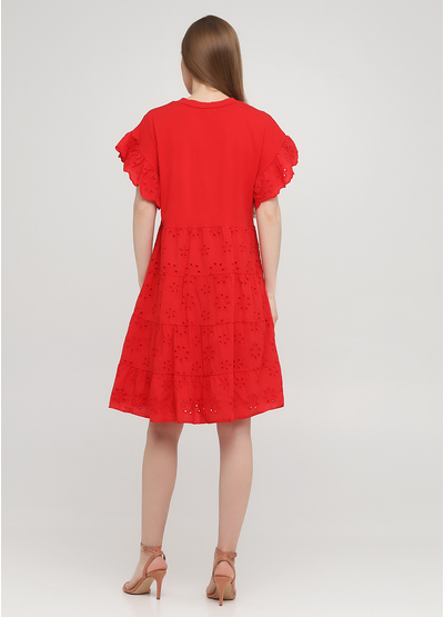 Красное кэжуал платье оверсайз Onlys однотонное