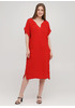 Красное кэжуал платье оверсайз Made in Italy однотонное