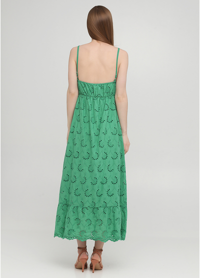 Зеленое кэжуал платье а-силуэт Onlys однотонное