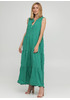 Зеленое кэжуал платье клеш Made in Italy однотонное