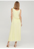 Светло-желтое кэжуал платье клеш Moda Italia однотонное