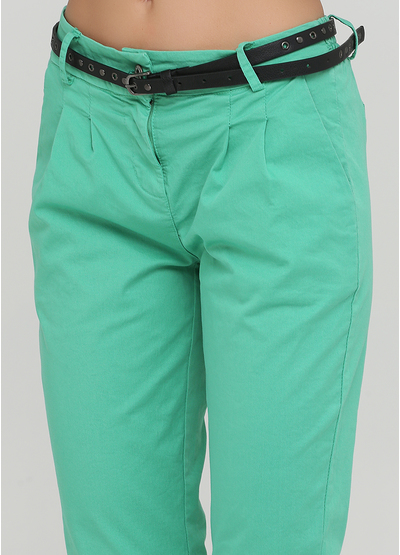 Костюм (куртка, брюки) New Collection брючный однотонный зелёный кэжуал хлопок