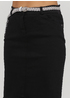 Черная кэжуал однотонная юбка Moda Italia